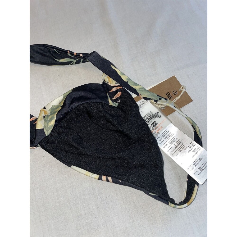Billabong Swimming Top Women’s Size 6 Black Floral Bathing Beach NWT - Picture 9 of 12